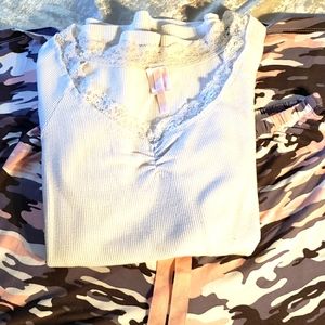 Women's camo sleepwear with matching top